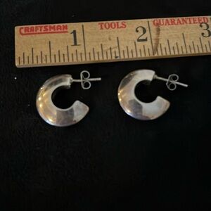 Taxco 925 Sterling Silver earrings hoop